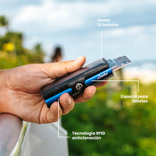 Cargar imagen en el visor de la galería, Billetera Slim Black - Blue