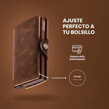 Cargar imagen en el visor de la galería, Billetera Slim Color - Café