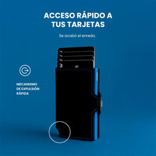 Cargar imagen en el visor de la galería, Billetera Slim Black - Blue