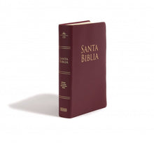 Cargar imagen en el visor de la galería, BIBLIA RVR1960 LETRA GRANDE TAMAÑO MANUAL (TAPA VINILO COLOR BURDEO)