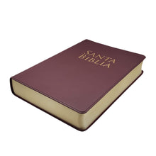 Cargar imagen en el visor de la galería, BIBLIA RVR1960 LETRA GRANDE TAMAÑO MANUAL (TAPA VINILO COLOR BURDEO)