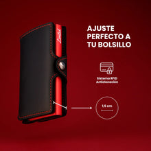 Cargar imagen en el visor de la galería, Billetera Slim Black - Red
