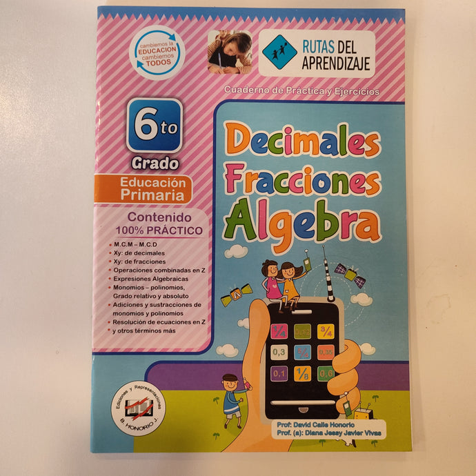 Decimales, fracciones y algebra (6to básico)