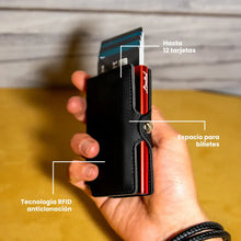 Cargar imagen en el visor de la galería, Billetera Slim Black - Red
