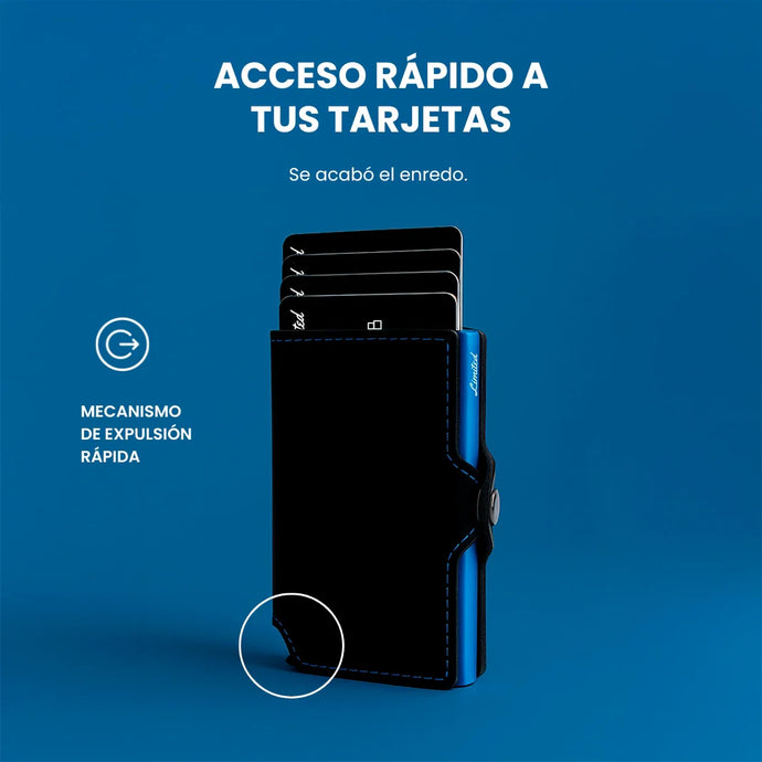 Billetera Slim Black - Blue