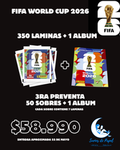 Cargar imagen en el visor de la galería, 3RA PREVENTA PACK ÁLBUM TAPA BLANDA + 50 SOBRES FIFA WORLD CUP 2026
