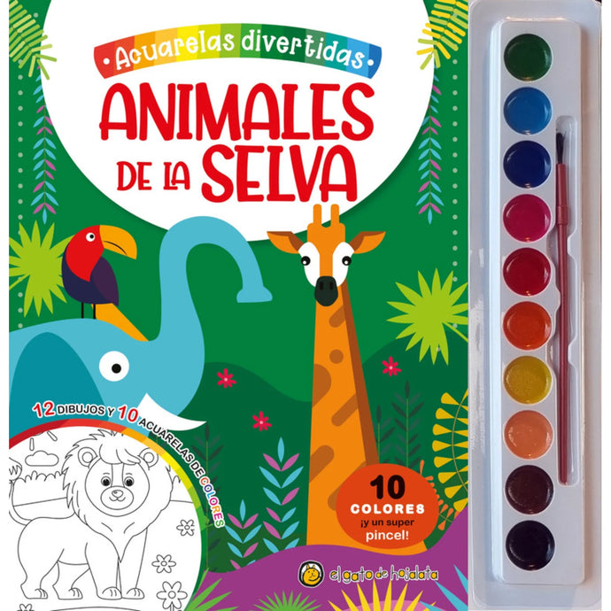 Animales de la selva (acuarelas divertidas)