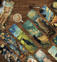 Cargar imagen en el visor de la galería, Marcapáginas pinturas de gatos
