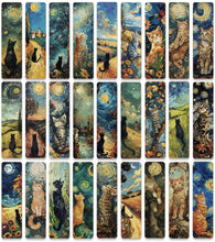 Cargar imagen en el visor de la galería, Marcapáginas pinturas de gatos
