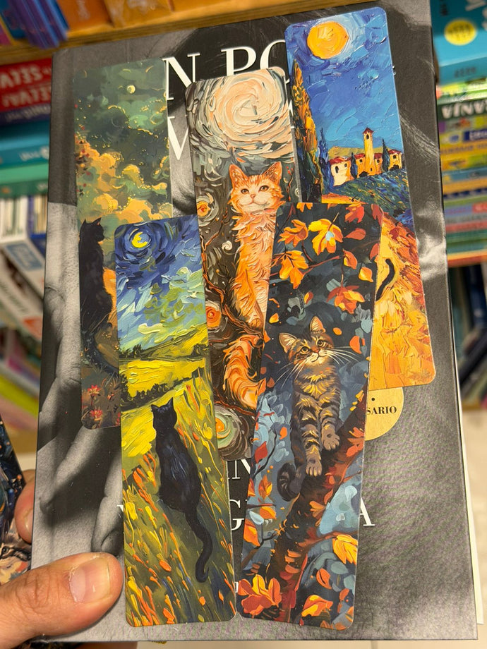 Marcapáginas pinturas de gatos