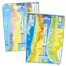 Cargar imagen en el visor de la galería, Mapa de Chile: Físico - Político 50 X 70 cm
