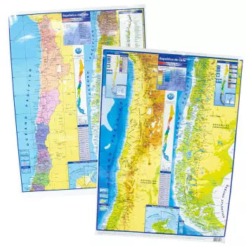 Mapa de Chile: Físico - Político 50 X 70 cm