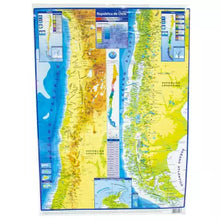 Cargar imagen en el visor de la galería, Mapa de Chile: Físico - Político 50 X 70 cm
