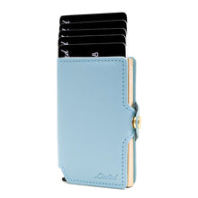 Cargar imagen en el visor de la galería, Billetera Limited Citrus - Light Blue &amp; Gold
