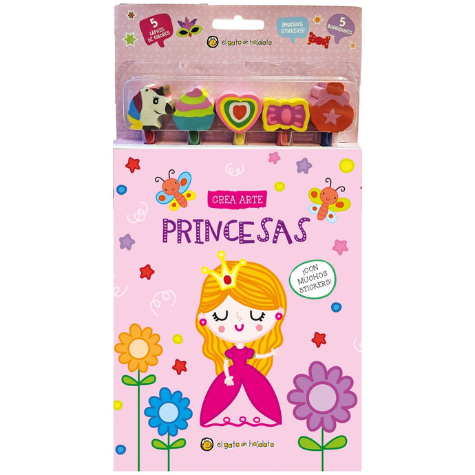Crea arte: Lapices, borradores y stickers - Princesas