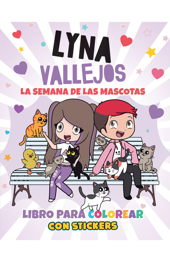 La semana de las mascotas. Libro para colorear con stickers  - Lyna Vallejos