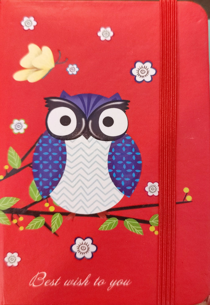 Libreta roja búho pequeña