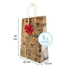 Cargar imagen en el visor de la galería, Bolsa de papel ecológica 22x30x10 Vintage
