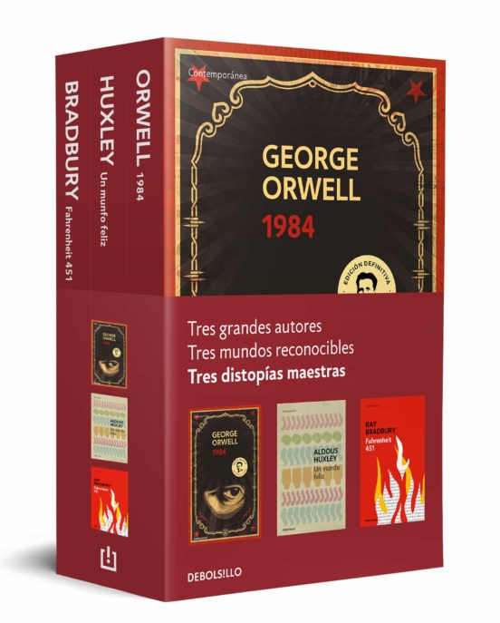 Distopías maestras (pack que incluye: 1984, Fahrenheit 451 y Un mundo feliz) - Aldous Huxley, Ray Bradbury & George Orwell