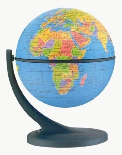 Globo terráqueo azul (base y arco plástico 11cm)