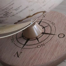 Cargar imagen en el visor de la galería, Globo terráqueo sepia 30 cm (arco metálico, base de madera)
