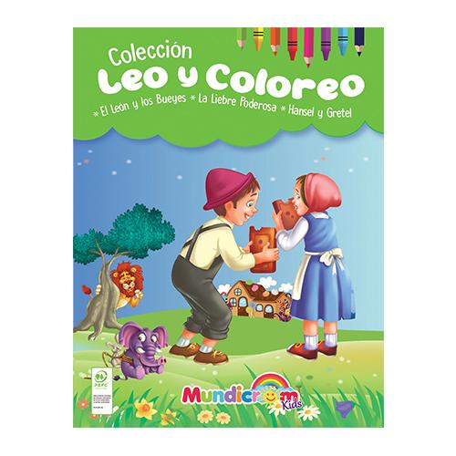 Leo y coloreo: El león y los bueyes, La liebre poderosa, Hansel y Gretel