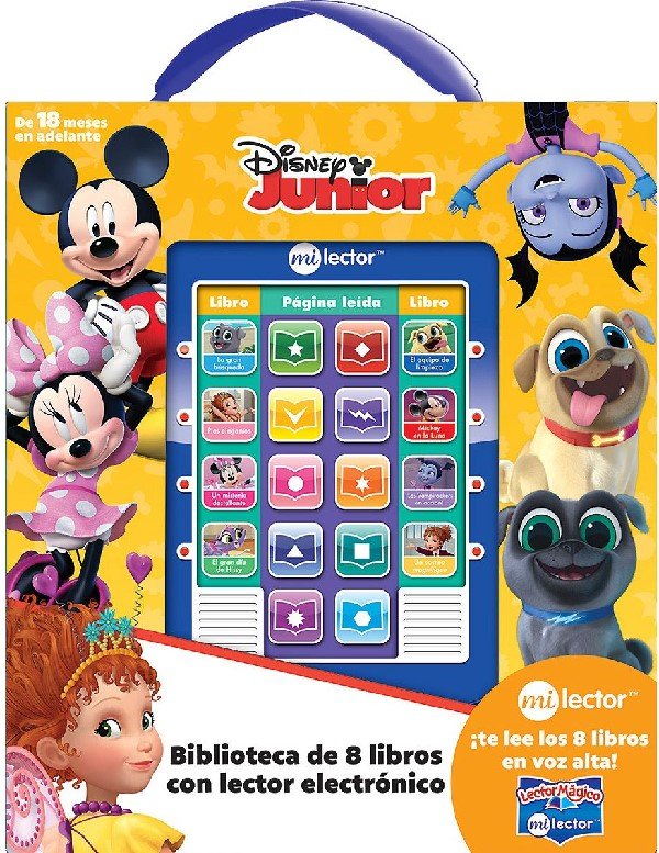 Mi lector mágico Disney Jr.  ( Biblioteca 8 libros + Lector Electrónico)