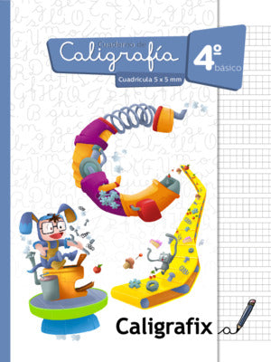 Caligrafía para 4° básico cuadricula 5x5mm - A partir de 9 años (actualizado) Caligrafix