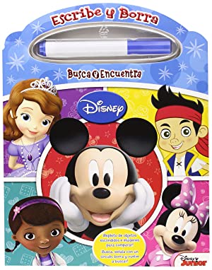 Disney Junior (escribe y borra, busca y encuentra) ( Libro de actividades acartonado )