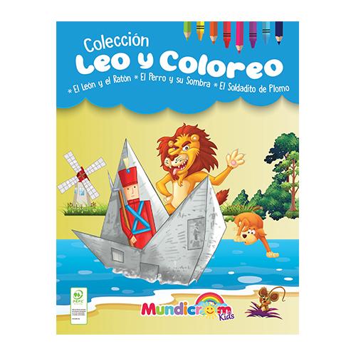 Leo y coloreo: El león y el rato- El perro y su sombra, el soldadito de plomo