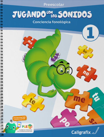 Jugando con los Sonidos Nº1 (actualizado) Cuaderno de ejercicios Caligrafix a partir de 4 años (kínder)