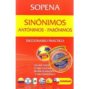 Diccionario De Sinónimos Antónimos Y Parónimos Sopena
